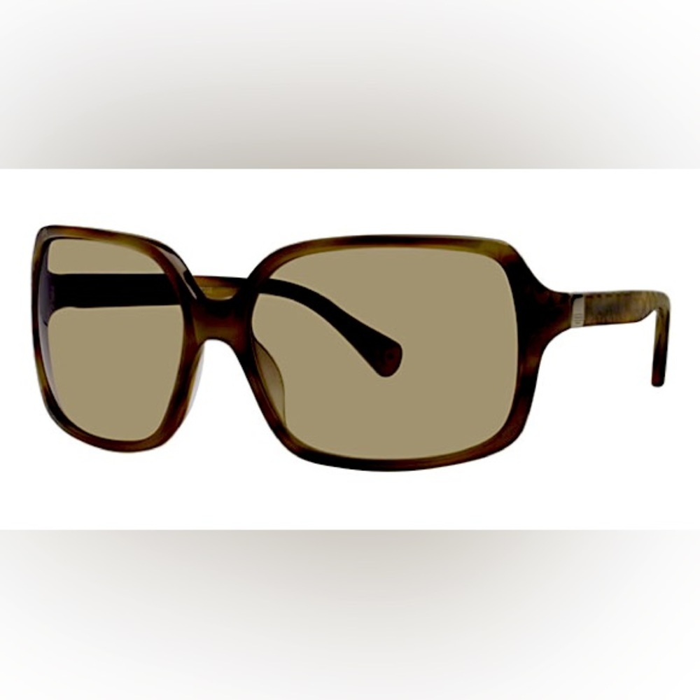 Coach Sofia S465 Sunglasses Tortoise Brown Logo C all over the frame.